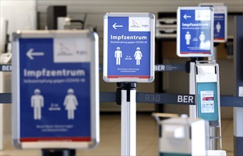 Vaccination centre in Terminal 5 of BER Airport, Schönefeld, 15.02.2021