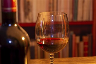 Close-up of a glass of red wine