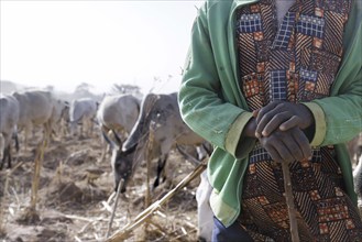 Herdsman in the field in Maraban Dare community, Plateau state, 07/02/2024