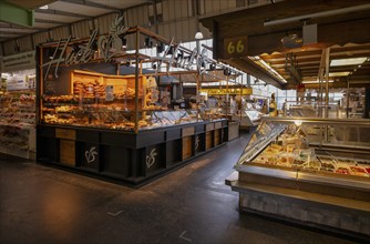 Baked goods, display, Huck bakery, Kleinmarkthalle, covered market hall, Frankfurt am Main, Hesse,