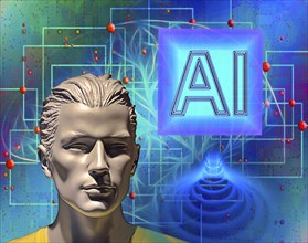 Symbol photo, ChatGBT, AI, OpenAI, chatbot, artificial intelligence, artificial intelligence, IT