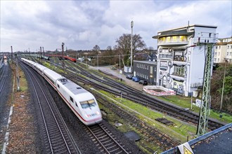 The Deutsche Bahn AG signal box in Mülheim-Styrum, controls train traffic on one of the busiest