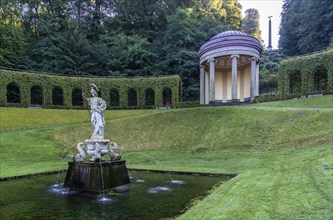 Historic baroque gardens in Kleve, from the 17th century, amphitheatre on the Springenberg, statue