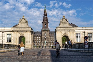 Christiansborg Palace, seat of the three heads of state of the Kingdom of Denmark. Copenhagen,