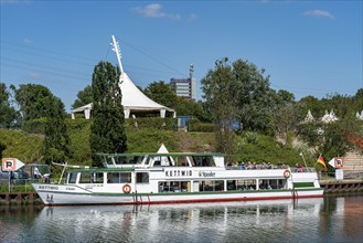 The Nordsternpark, former site of the Nordstern colliery, landing stage, ship of the White Fleet