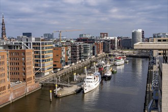 Sandtorhafen, traditional ship harbour, Hafencity Hamburg, new district on the Elbe, on the site of