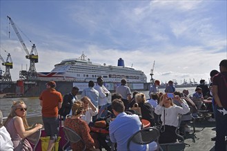 Europe, Germany, Hanseatic City of Hamburg, Elbe, harbour, harbour cruise, passenger ship in