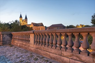 Kloster Unser Lieben Frauen at the blue hour, Magdeburg, Saxony-Anhalt, Germany, Europe