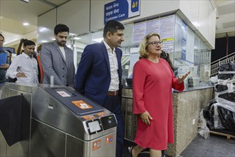 Svenja Schulze (SPD), Federal Minister for Economic Cooperation and Development, visits a metro