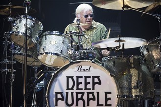 Ian Paice, drummer of Deep Purple live on 1 More Time Tour at the Max-Schmeling-Halle in Berlin on