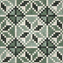 Mosaic tiles background, seamless vector pattern