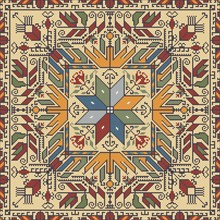 Traditional Bulgarian embroidery vector pattern