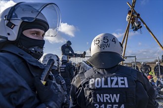 Beginning of the eviction of the Lützerath hamlet, camp of climate activists and squatters, at the