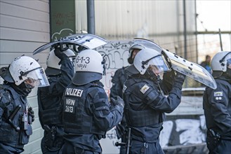 Beginning of the eviction of the Lützerath hamlet, camp of climate activists and squatters, at the