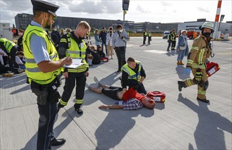 EASA emergency exercise at BER Airport, emergency services rehearsed an emergency in the aviation