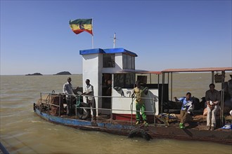 Ahamra region, boat trip on Lake Tana, called Lake Tsana or Lake Dembea, located in the highlands