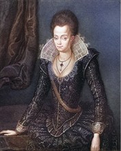 Lady Arabella Stuart, also spelled Stewart, 1575-1615, English noblewoman. From the book Lodge's