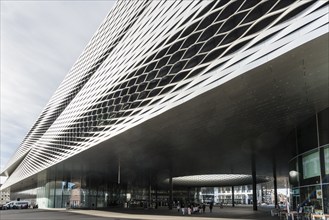 Modern architecture, new Basel Exhibition Centre building, architects Herzog and de Meuron, Basel,