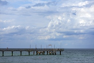 Heiligendamm pier, Woplkenhimmel, Mecklenburg-Vorpommern, Germany, Europe