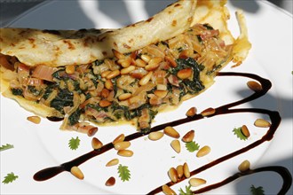 Swabian cuisine, stuffed pancakes with chard and pine nuts, vegetarian, hearty, savoury, typical