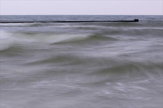 Baltic Sea near Usedom in September, long exposure, Mecklenburg-Western Pomerania, Germany, Europe