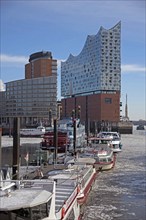 Europe Germany Hanseatic City of Hamburg Sports Boat Harbour, Old Lightship, View of the Elbe