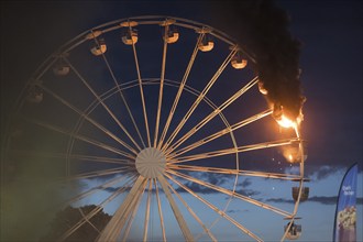 Ferris wheel catches fire at the Highfield Festival on Friday, Störmthaler See, 17.08.2024