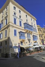 Castille hotel building in city centre of Valletta, Malta, Europe