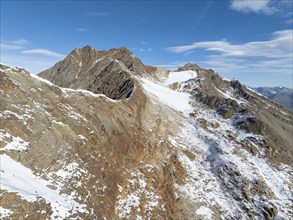 Alpine panorama, aerial view, mountains in Ötztal, Ötztal Alps, Tyrol, Austria, Europe