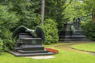 Bredeney cemetery, Krupp family cemetery, in Essen, North Rhine-Westphalia, Germany, grave of