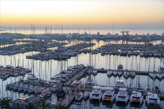 Palma de Majorca, Bay of Palma, marina Port de Majorca, sailing boats and motor yachts Balearic