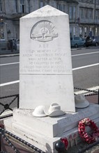 Anzac war memorial to volunteer troops who fought at Gallipoli, Weymouth, Dorset, England, UK