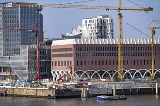 Final construction work on Westfield Hamburg-Überseequartier, Hafencity Hamburg, new district on