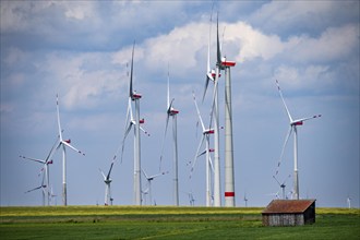 Wind farm near Marsberg, Nordex wind turbines, Hochsauerlandkreis, North Rhine-Westphalia, Germany,