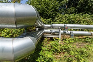 District heating Pipelines from the district heating power plant to the households with district