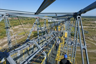 The F60 overburden conveyor bridge visitor mine is located on Bergheider See near the village of