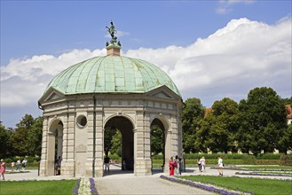 Europe, Germany, Bavaria, Munich, City, Hofgarten, Diana Temple, Tourists, Europe