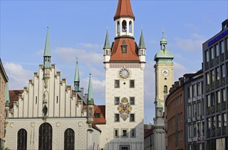 Europe, Germany, Bavaria, State Capital Munich, City, Marienplatz, Old Town Hall, Town Hall Tower,