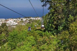 Chairlift from Anacapri to Monte Solaro 589m, Capri, Campanian Archipelago, Gulf of Naples,