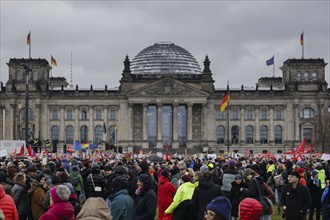 BERLIN, Germany, FEBRUARY 03: Demonstration at the Reichstag building under the motto 'We are the