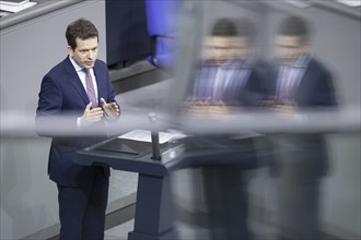 Martin Plum, Member of the German Bundestag (CDU/CSU), delivers a speech in the plenary session of