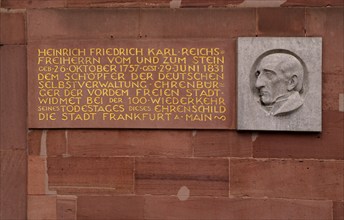 Memorial plaque and relief for Heinrich Friedrich Karl Reichsfreiherr vom und zum Stein, St Paul's