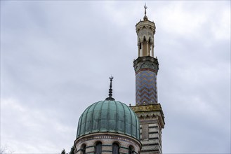 Steam Engine House, modelled on a mosque with minaret and dome, Potsdam, Brandenburg, Germany,