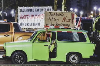 Road blockades in the centre of Berlin, taken as part of the farmers' protests in Berlin, 15.01