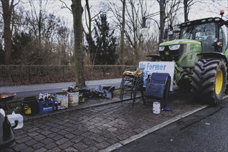 Road blockades in the centre of Berlin, taken as part of the farmers' protests in Berlin, 15.01