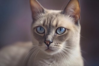 SIam cat with blue eyes. KI generiert, generiert AI generated