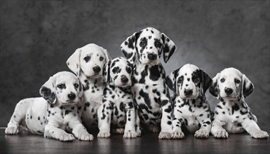 Pets, Dog, Dalmatian, Puppies, AI-generated, AI generated