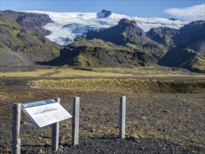 Vast floodplain of the Öræfajökull glacier at the Haalda depression, east of Skaftafell, aerial