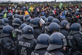 Violent clashes between thousands of demonstrators and the police, after a demonstration against