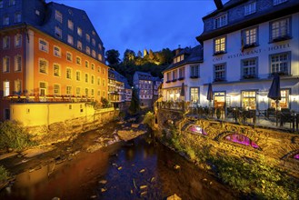 The town of Monschau, in the Eifel, on the river Rur, the Red House, North Rhine-Westphalia,